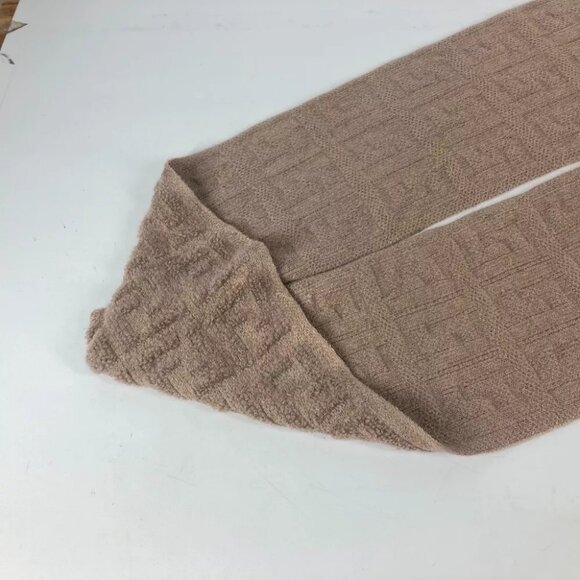 FENDI Logo FF Scarf Nylon / Rayon Beige - Picture 12 of 13
